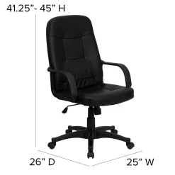 Office Chairs*Flash Furniture Holly Vinyl Swivel High Back Executive Office Chair, Black (H8021)