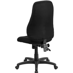 Office Chairs*Flash Furniture Hughes Armless Ergonomic Fabric Swivel High Back Task Office Chair, Black (BT90297H)