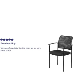 Folding & Stacking*Flash Furniture Jana Mesh Stackable Side Chair with Arms, Black (GO5162)