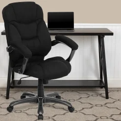 Office Chairs*Flash Furniture Jessie Ergonomic Microfiber Swivel High Back Executive Office Chair, Black (GO725BK)