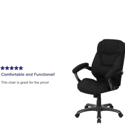 Office Chairs*Flash Furniture Jessie Ergonomic Microfiber Swivel High Back Executive Office Chair, Black (GO725BK)