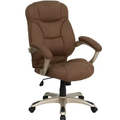 Office Chairs*Flash Furniture Jessie Ergonomic Microfiber Swivel High Back Executive Office Chair, Brown (GO725BN)