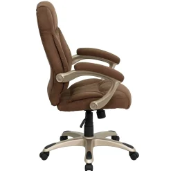 Office Chairs*Flash Furniture Jessie Ergonomic Microfiber Swivel High Back Executive Office Chair, Brown (GO725BN)
