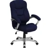 Office Chairs*Flash Furniture Jessie Ergonomic Microfiber Swivel High Back Executive Office Chair, Navy Blue (GO725NVY)