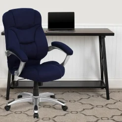 Office Chairs*Flash Furniture Jessie Ergonomic Microfiber Swivel High Back Executive Office Chair, Navy Blue (GO725NVY)