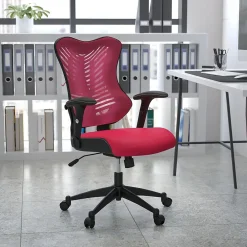 Office Chairs*Flash Furniture Kale Ergonomic Mesh Swivel High Back Executive Office Chair, Burgundy (BLZP806BY)