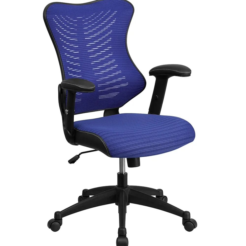 Office Chairs*Flash Furniture Kale Ergonomic Mesh Swivel High Back Executive Office Chair, Blue (BLZP806BL)