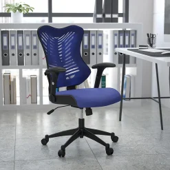 Office Chairs*Flash Furniture Kale Ergonomic Mesh Swivel High Back Executive Office Chair, Blue (BLZP806BL)