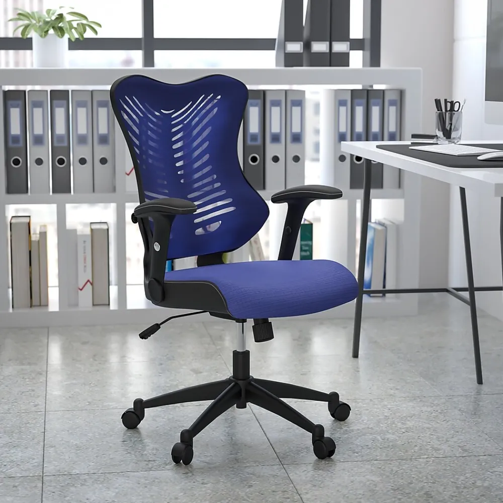 Office Chairs*Flash Furniture Kale Ergonomic Mesh Swivel High Back Executive Office Chair, Blue (BLZP806BL)