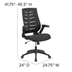 Office Chairs*Flash Furniture Kale Ergonomic Mesh Swivel High Back Executive Office Chair, Black (BLZP809BK)