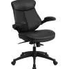 Office Chairs*Flash Furniture Kale Ergonomic LeatherSoft Swivel Mid-Back Executive Office Chair, Black (BLZP804)