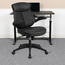 Office Chairs*Flash Furniture Kale Ergonomic LeatherSoft Swivel Mid-Back Executive Office Chair, Black (BLZP804)