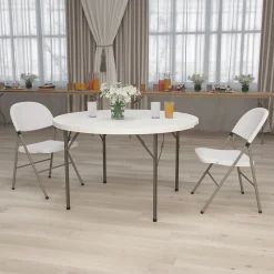 Folding Tables*Flash Furniture Kathryn Folding Table, 48" x 48", Granite White (RB48R)