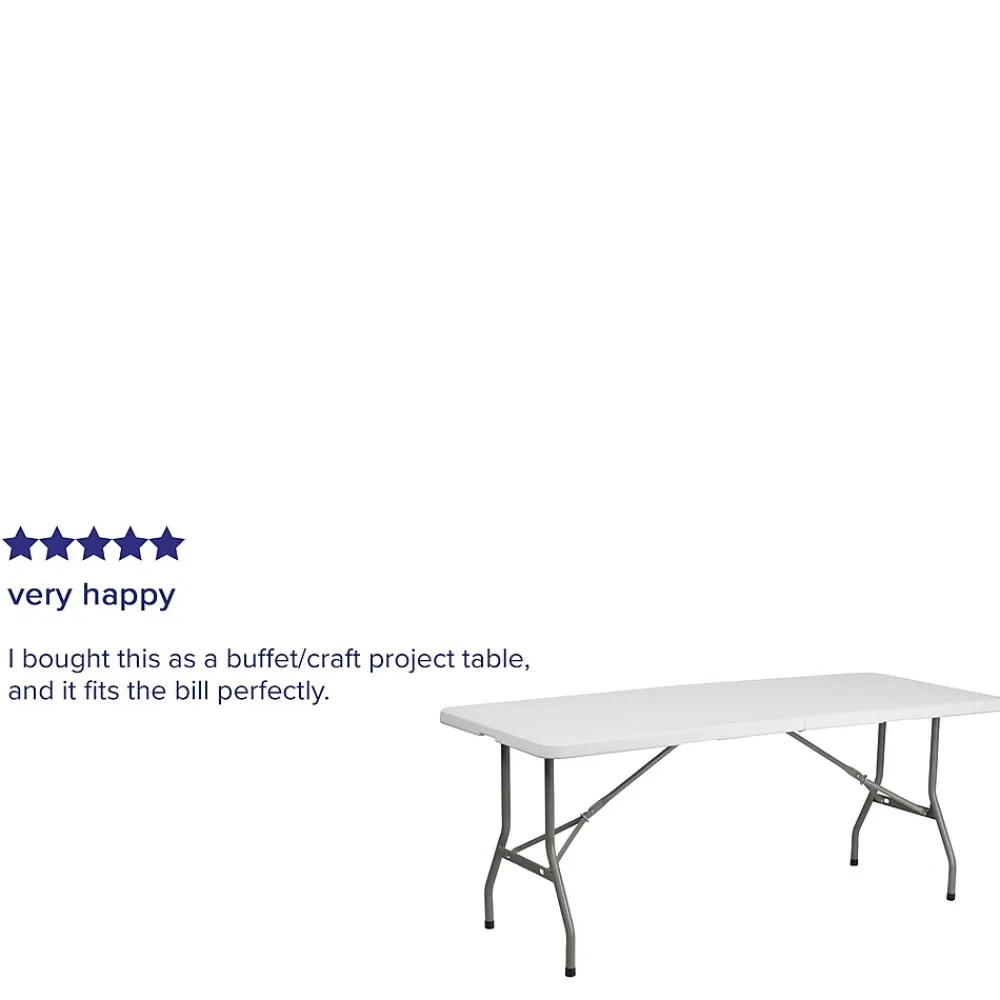 Folding Tables*Flash Furniture Kathryn Folding Table, 72" x 30", Granite White (RB3072FH)