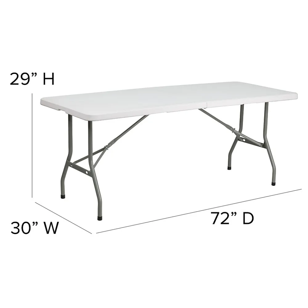 Folding Tables*Flash Furniture Kathryn Folding Table, 72" x 30", Granite White (RB3072FH)