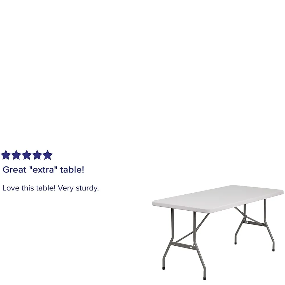 Folding Tables*Flash Furniture Kathryn Folding Table, 60" x 30", Granite White (RB3060)