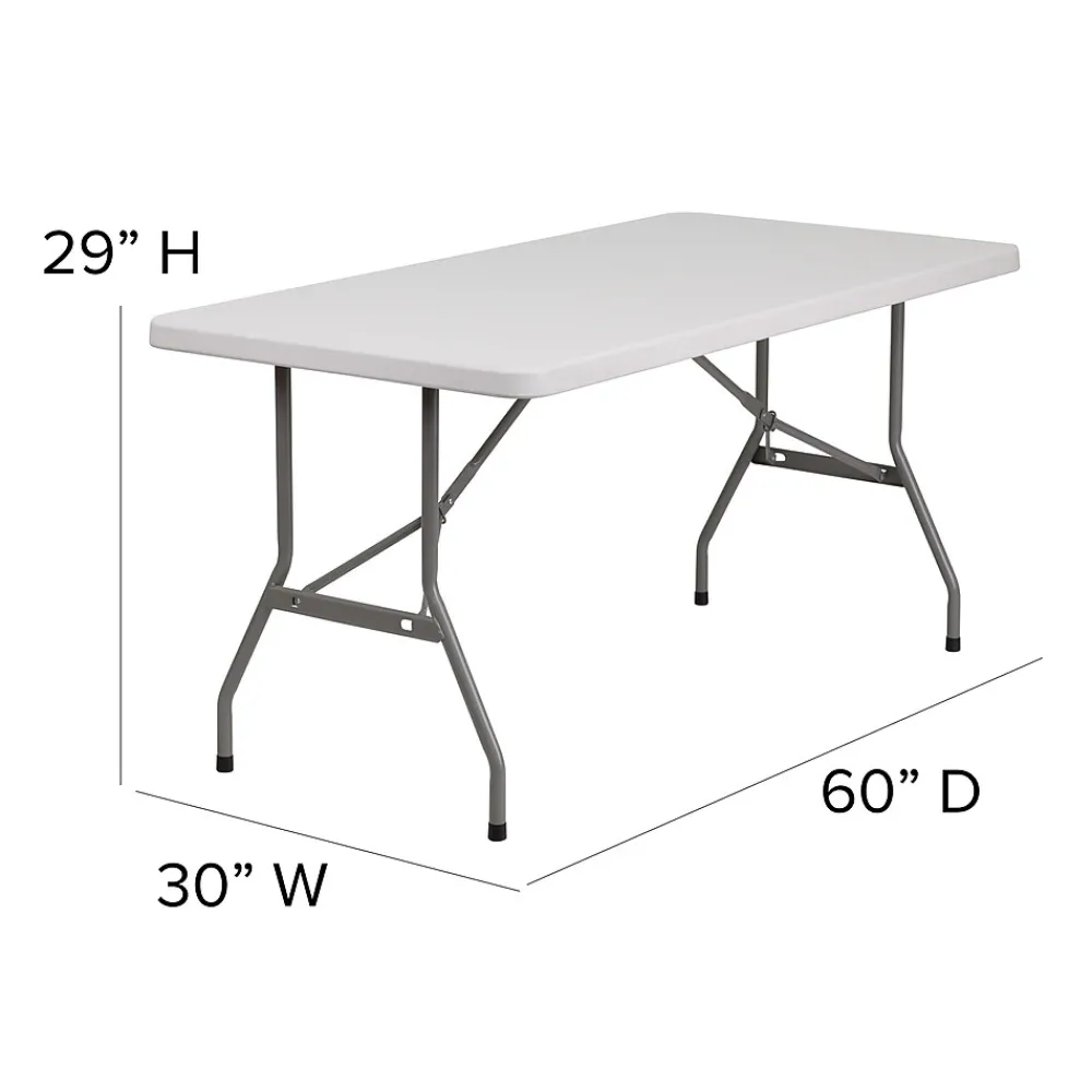 Folding Tables*Flash Furniture Kathryn Folding Table, 60" x 30", Granite White (RB3060)