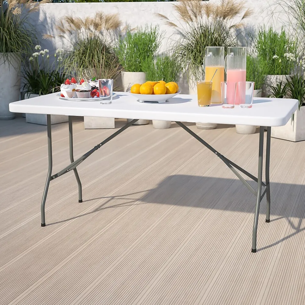 Folding Tables*Flash Furniture Kathryn Folding Table, 60" x 30", Granite White (RB3060)
