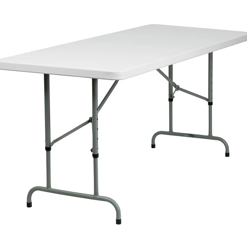 Folding Tables*Flash Furniture Kathryn Folding Table, 72" x 30", Granite White (RB3072ADJ)