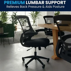 Office Chairs*Flash Furniture Kelista Ergonomic Mesh Swivel Mid-Back Task Office Chair, Black (BLX5MBK)