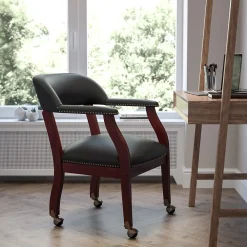 Office Chairs*Flash Furniture Leather Conference Chair, Black (BZ100LFBKLEA)