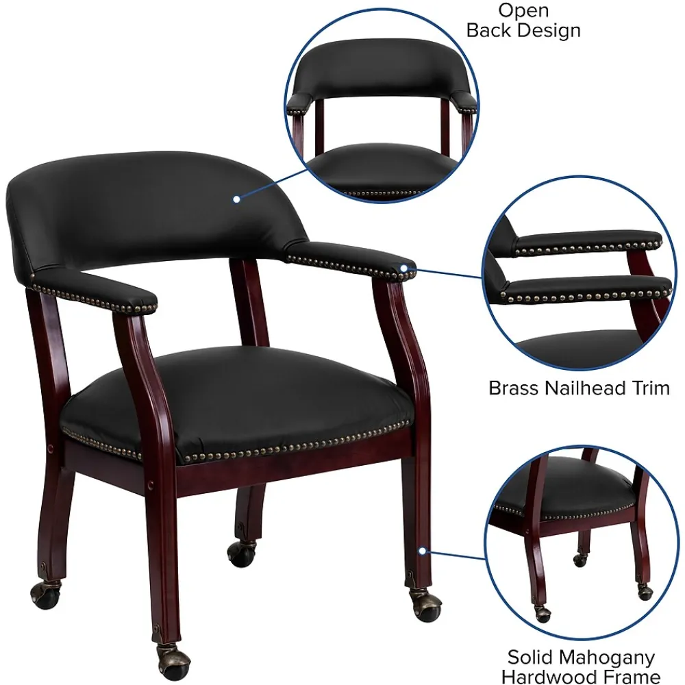 Office Chairs*Flash Furniture Leather Conference Chair, Black (BZ100LFBKLEA)