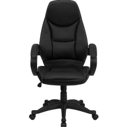 Office Chairs*Flash Furniture Leonard Ergonomic LeatherSoft Swivel High Back Executive Office Chair, Black (HHLC0005HI1B)