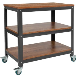 Bookcases*Flash Furniture Livingston Collection 3 Shelf 30"H Storage Bookcase, Brown Oak (NANJN2522B3)