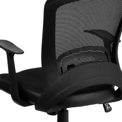 Office Chairs*Flash Furniture Manny Ergonomic Mesh Swivel Mid-Back Task Office Chair, Black (HL0007)