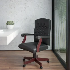 Office Chairs*Flash Furniture Martha Washington LeatherSoft Swivel Executive Office Chair, Black (801LLF05BKLEA)