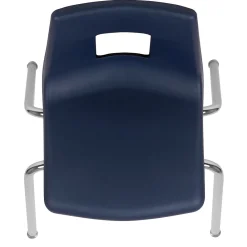 Folding & Stacking*Advantage Flash Furniture Mickey Plastic/Steel Student Stacking Chair, Navy, 4/Pack (ADVSSC18NAVY)