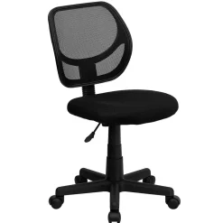 Office Chairs*Flash Furniture Neri Armless Ergonomic Mesh Swivel Low Back Task Office Chair, Black (WA3074BK)