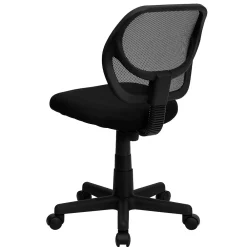 Office Chairs*Flash Furniture Neri Armless Ergonomic Mesh Swivel Low Back Task Office Chair, Black (WA3074BK)