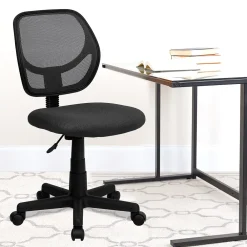 Office Chairs*Flash Furniture Neri Armless Ergonomic Mesh Swivel Low Back Task Office Chair, Gray (WA3074GY)