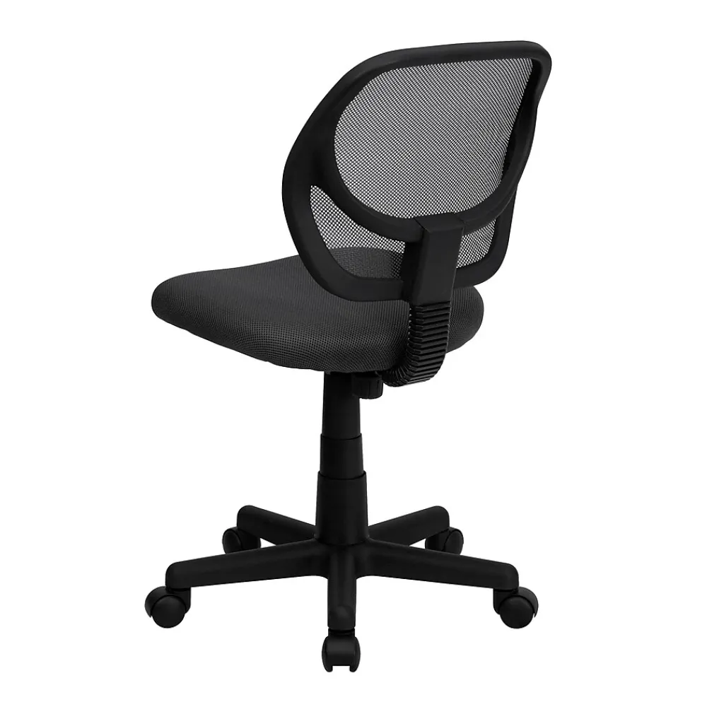 Office Chairs*Flash Furniture Neri Armless Ergonomic Mesh Swivel Low Back Task Office Chair, Gray (WA3074GY)