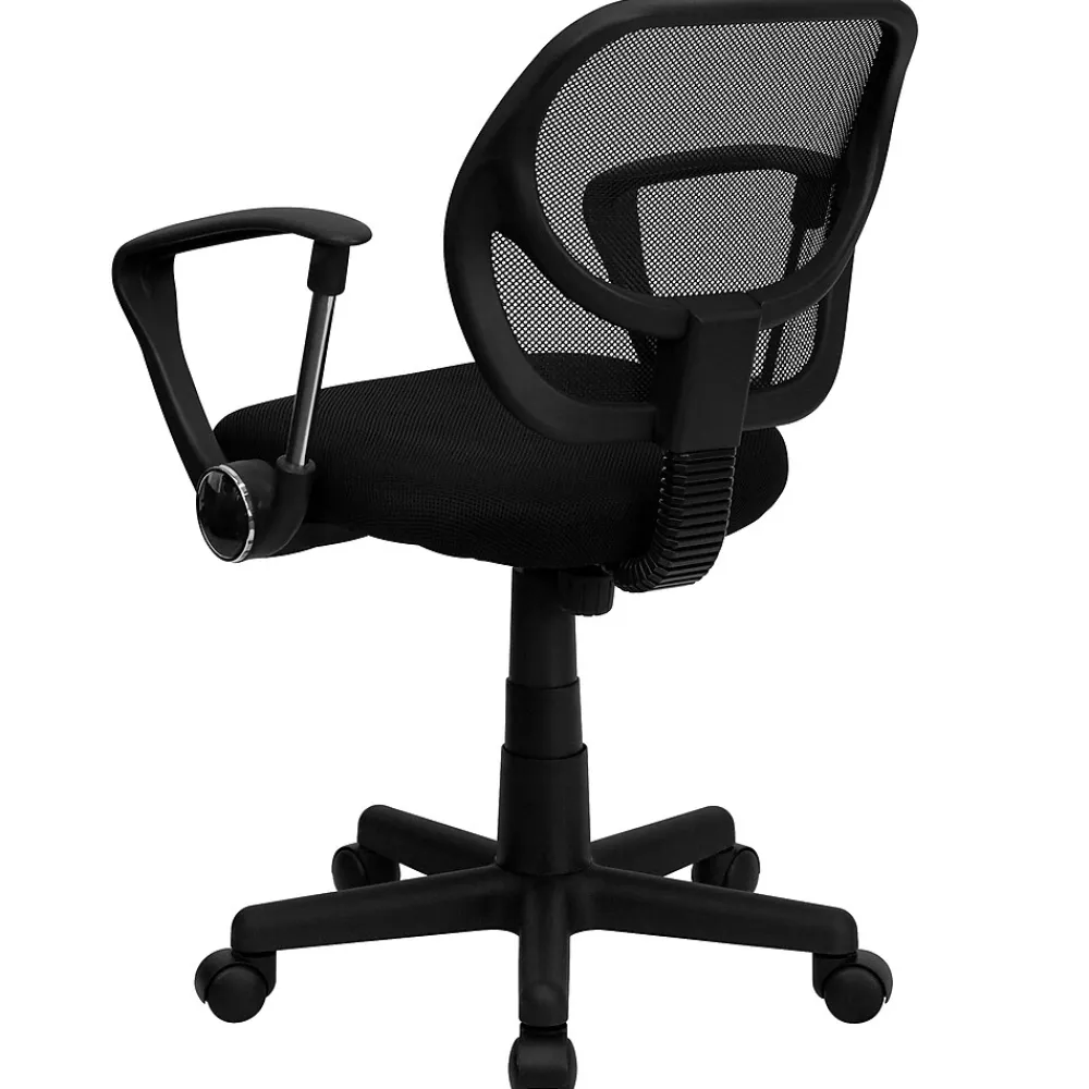Office Chairs*Flash Furniture Neri Ergonomic Mesh Swivel Low Back Task Office Chair, Black (WA3074BKARM)