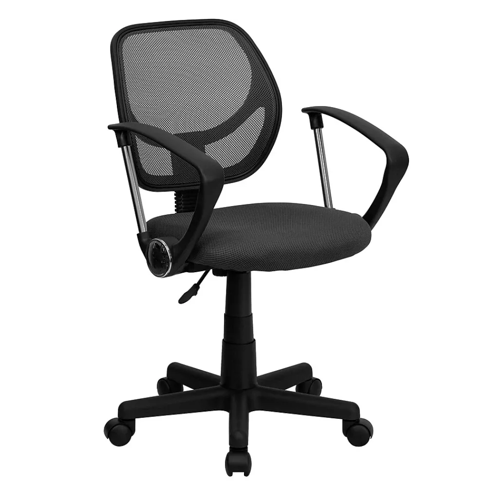 Office Chairs*Flash Furniture Neri Ergonomic Mesh Swivel Low Back Task Office Chair, Gray (WA3074GYARM)