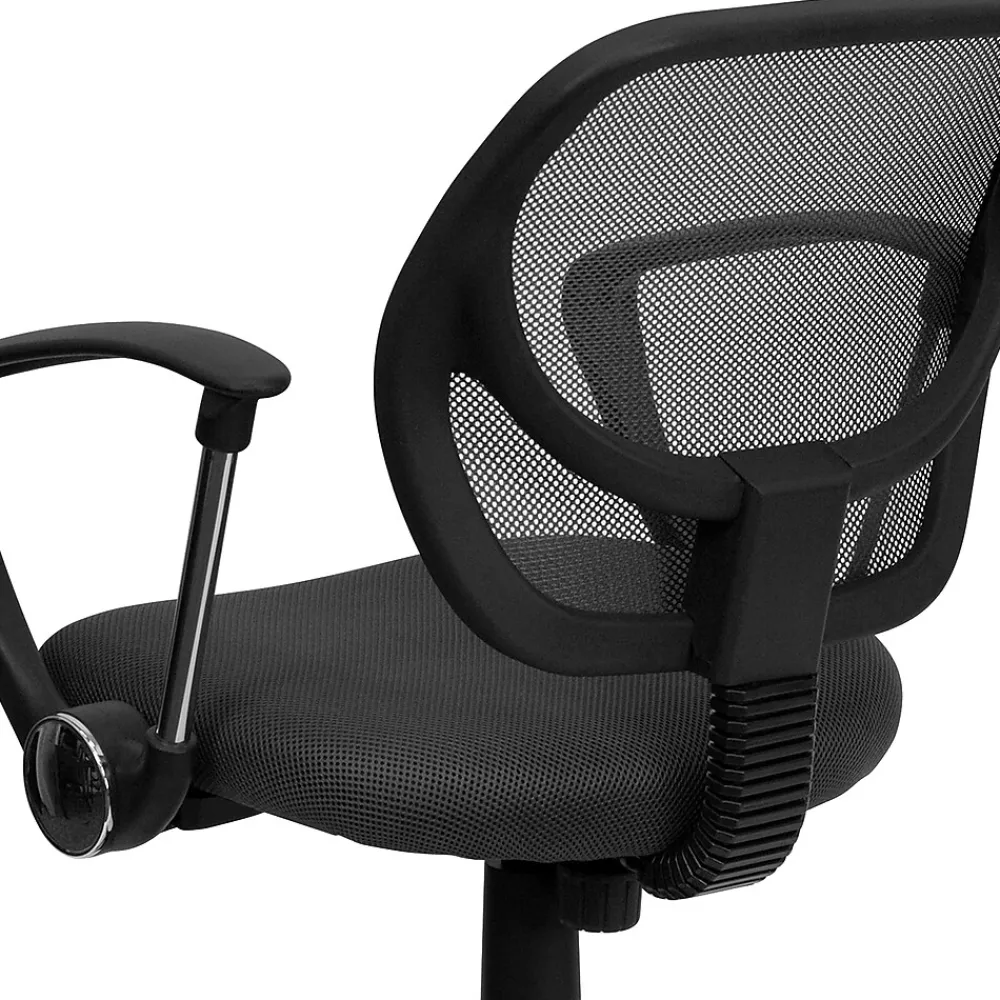 Office Chairs*Flash Furniture Neri Ergonomic Mesh Swivel Low Back Task Office Chair, Gray (WA3074GYARM)