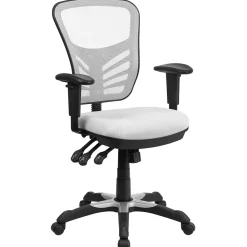 Ergonomic Chairs*Flash Furniture Nicholas Ergonomic Mesh Swivel Mid-Back Multifunction Executive Office Chair, (HL0001WH) White
