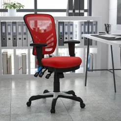 Ergonomic Chairs*Flash Furniture Nicholas Ergonomic Mesh Swivel Mid-Back Multifunction Executive Office Chair, (HL0001) Red