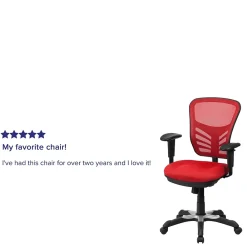Ergonomic Chairs*Flash Furniture Nicholas Ergonomic Mesh Swivel Mid-Back Multifunction Executive Office Chair, (HL0001) Red