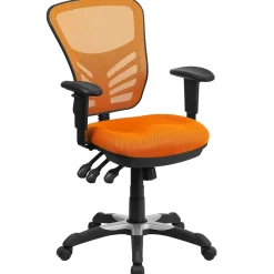 Ergonomic Chairs*Flash Furniture Nicholas Ergonomic Mesh Swivel Mid-Back Multifunction Executive Office Chair, (HL0001OR) Orange