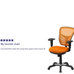 Ergonomic Chairs*Flash Furniture Nicholas Ergonomic Mesh Swivel Mid-Back Multifunction Executive Office Chair, (HL0001OR) Orange