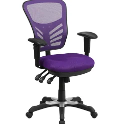 Ergonomic Chairs*Flash Furniture Nicholas Ergonomic Mesh Swivel Mid-Back Multifunction Executive Office Chair, (HL0001PUR) Purple
