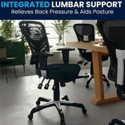 Ergonomic Chairs*Flash Furniture Nicholas Ergonomic Mesh Swivel Mid-Back Multifunction Executive Office Chair, (HL0001) Black