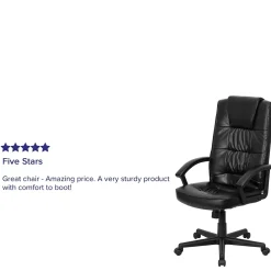 Office Chairs*Flash Furniture Nora LeatherSoft Swivel High Back Executive Office Chair, Black (GO7102)