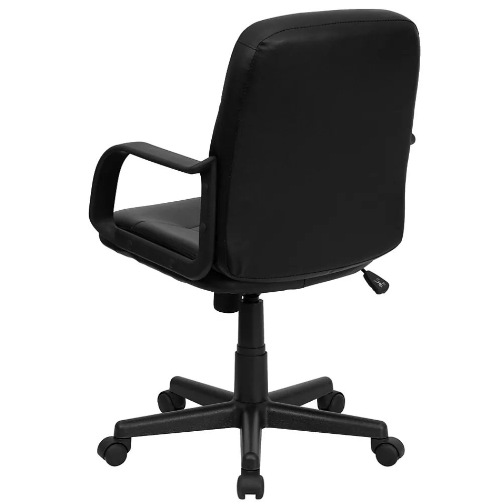 Office Chairs*Flash Furniture Paulson Vinyl Swivel Mid-Back Executive Office Chair, Black (H8020)