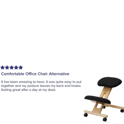 Office Chairs*Flash Furniture Posey Armless Ergonomic Fabric/Wood Mobile Kneeling Office Chair, Black (WLSB210)
