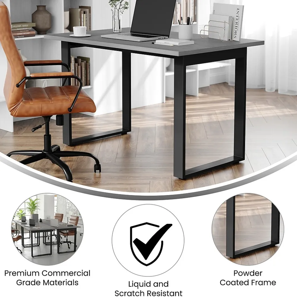 Conference Room Tables*Flash Furniture Redmond 48"W x 30"D Conference Table, Laminate, Gray Oak (MTM4830LTGRYUBF)