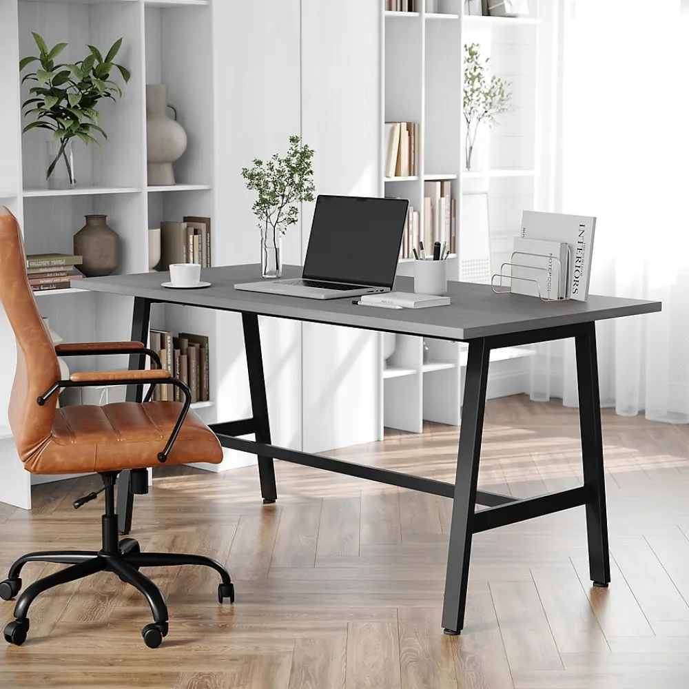 Conference Room Tables*Flash Furniture Redmond 60"W x 30"D Conference Table, Laminate, Gray Oak (MTM6030LTGRYABF)